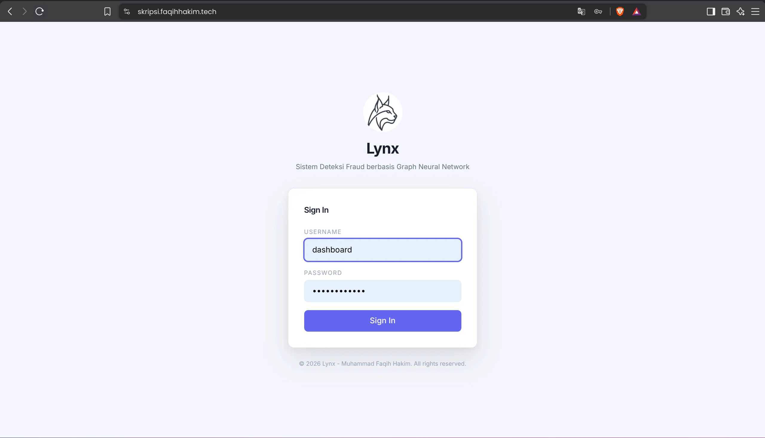 01 · Login screen, Analyst authentication