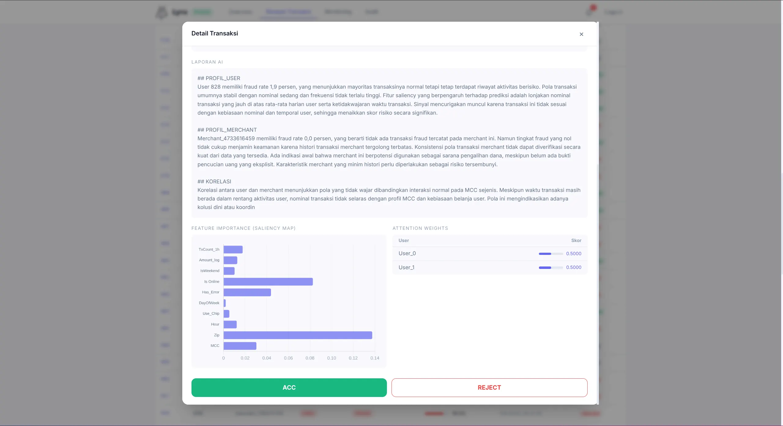 07 · Transaction review, flagged interactions