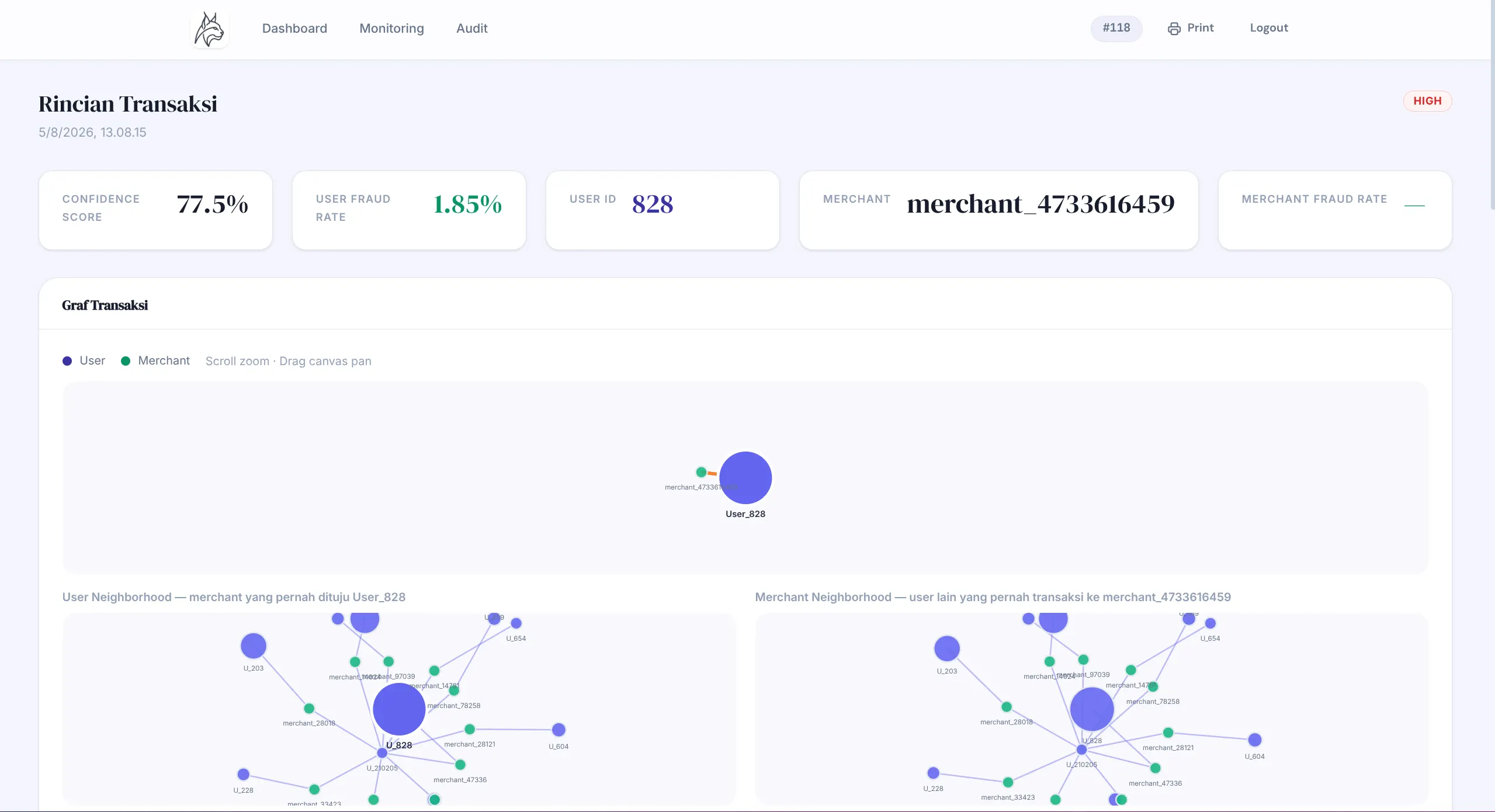 09 · Transaction detail view
